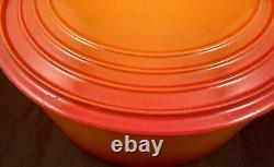 Vintage COUSANCES Flame Orange Dutch Oven with Lid 28 Cm 7.25 Qts