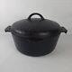 Vintage Cast Iron #8 Hammered Dutch Oven With Lid Unmarked