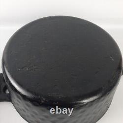 Vintage Cast Iron #8 Hammered Dutch Oven With Lid Unmarked