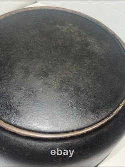Vintage Cast Iron Dutch Oven Pot 13.5 -Marked on Bottom # 12 Do Made in USA D