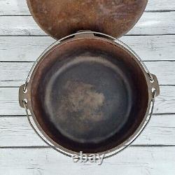 Vintage Cast Iron Dutch Oven With Lid Double Handle 12 6qt