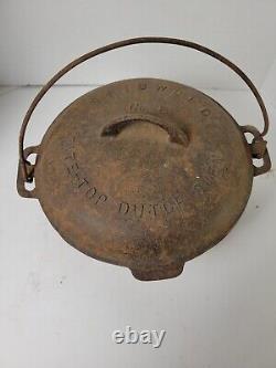 Vintage Cast Iron Griswold No. 8 Tite-Top Dutch Oven 833 B With Lid