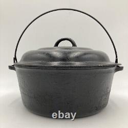 Vintage Cast Iron MI-PET No. 8 Dutch Oven Western Foundry Co. Chicago US Made