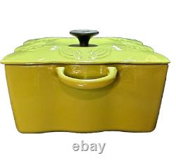 Vintage Chantal Enamel Cast Iron Dutch Oven WithLid 5 quart-Scalloped Sides-Green