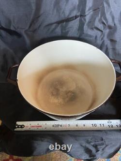 Vintage Copco Michael Lax Denmark Mocha D4 Enameled Cast Iron Dutch Oven with Lid