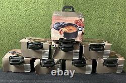 Vintage Crofton 8oz Mini Cast Iron Dutch Oven Pot with Lid & Handles Set Of 8
