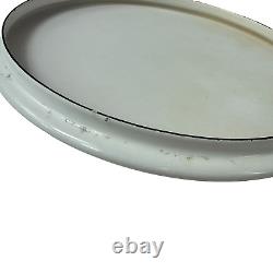 Vintage Dansk France Kobenstyle Dutch Oven Pot with Lid 8 Qt White Enamel