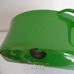 Vintage Dansk Kobenstyle Dutch Oven Green Enamelware MCM Covered Pan Pot