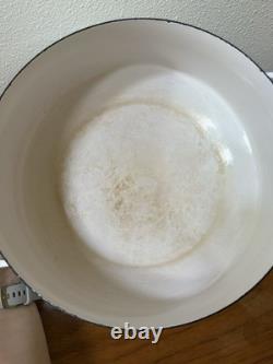 Vintage Dansk Kobenstyle XL Enamel White 8qt Dutch Oven With Lid