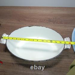 Vintage Dru Holland Dutch Oven #35. Oval 5.3qt 5L. Baby Blue Fast Shipping