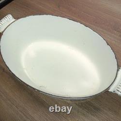 Vintage Dru Holland Dutch Oven #35. Oval 5.3qt 5L. Baby Blue Fast Shipping