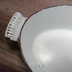 Vintage Dru Holland Dutch Oven #35. Oval 5.3qt 5L. Baby Blue Fast Shipping