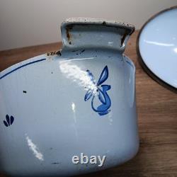 Vintage Dru Holland Dutch Oven #35. Oval 5.3qt 5L. Baby Blue Fast Shipping