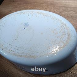 Vintage Dru Holland Dutch Oven #35. Oval 5.3qt 5L. Baby Blue Fast Shipping