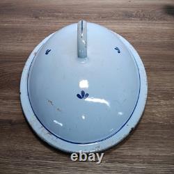 Vintage Dru Holland Dutch Oven #35. Oval 5.3qt 5L. Baby Blue Fast Shipping