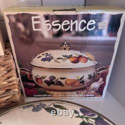 Vintage Dutch Oven Pot Colander Tabletops Unlimited Essence Enamel Set Brass