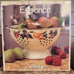 Vintage Dutch Oven Pot Colander Tabletops Unlimited Essence Enamel Set Brass