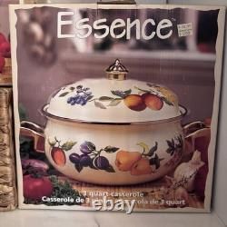 Vintage Dutch Oven Pot Colander Tabletops Unlimited Essence Enamel Set Brass