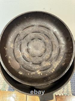 Vintage Favorite Cast Iron No. 10 E Dutch Oven 12 Bail Handle High Dome Lid