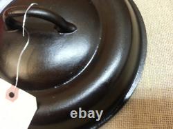 Vintage Favorite Piqua Ware Cast Iron Donut Dutch Oven French Bowl Lid Cover