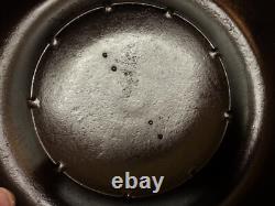 Vintage Favorite Piqua Ware Cast Iron Donut Dutch Oven French Bowl Lid Cover