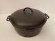 Vintage Favorite Piqua Ware Cast Iron Dutch Oven 8 C With Lid & Handle