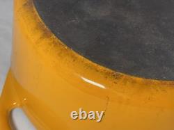 Vintage French Cousances Dutch Oven #31 Orange Enamel Cast Iron Round Casserol