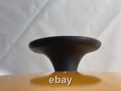 Vintage French Cousances Dutch Oven #31 Orange Enamel Cast Iron Round Casserol