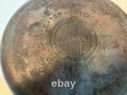 Vintage Griswold 1295 Cast Iron Dutch Oven No. 8 With Glass Griswold 10.5 Lid