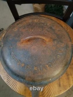 Vintage Griswold #8 Cast Iron Chicken Fryer-Dutch Oven With Matching Lid #8