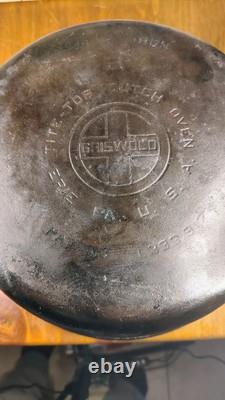 Vintage Griswold #9 Tite-Top Dutch Oven with Matching Lid Seasoned