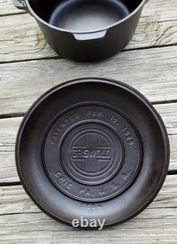 Vintage Griswold Cast Iron #7 Tite Top Dutch Oven And Lid FULLY RESTORED