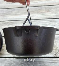 Vintage Griswold Cast Iron #7 Tite Top Dutch Oven And Lid FULLY RESTORED