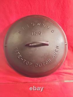 Vintage Griswold Cast Iron Tite-Top Dutch Oven Lid ONLY 2552 No. 9 Erie PA USA