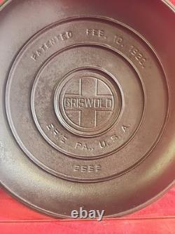 Vintage Griswold Cast Iron Tite-Top Dutch Oven Lid ONLY 2552 No. 9 Erie PA USA