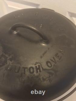 Vintage Griswold Erie PA 1920 No. 9 Cast Iron Tite Top Dutch Oven 834B with Lid