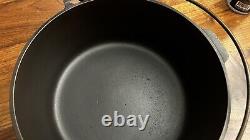 Vintage Griswold Iron Mountain Cast Iron 8 Dutch Oven 1036 with Matching 1037 Lid
