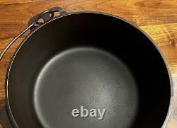 Vintage Griswold Iron Mountain Cast Iron 8 Dutch Oven 1036 with Matching 1037 Lid