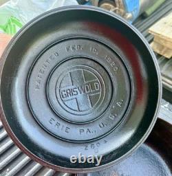 Vintage Griswold No. 7 Cast Iron Tite-Top Dutch Oven with Lid 2603 2604