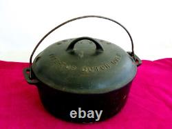 Vintage Griswold No 8 Cast Iron Tite-Top Dutch Oven #833 with Lid & Trivet