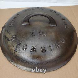 Vintage Griswold Tite Top No 7 Dutch Oven Lid Only 2604 B