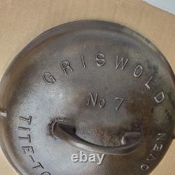 Vintage Griswold Tite Top No 7 Dutch Oven Lid Only 2604 B