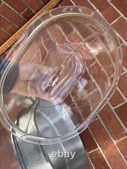 Vintage Guardian Service Oval Roaster Dutch Oven With Platter and Glass Lid 12