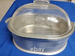 Vintage Guardian Ware Aluminum Roaster Dutch Oven with Glass Lid