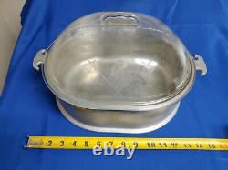 Vintage Guardian Ware Aluminum Roaster Dutch Oven with Glass Lid