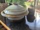 Vintage Hand Thrown Art Pottery Crock With Lid Stoneware Dutch Oven Artist Signed