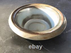 Vintage Hand Thrown Art Pottery Crock with Lid Stoneware Dutch Oven Artist Signed