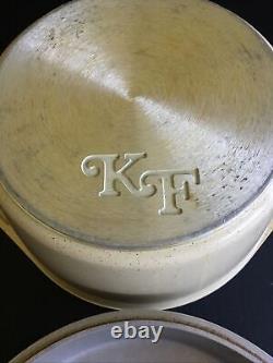 Vintage KF Kitchen Fair 12 Cast Aluminum Stock Pot Dutch Oven Almond Lid