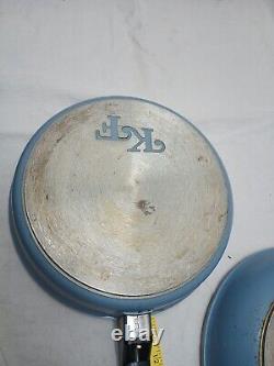 Vintage Kitchen Fair KF 10 Pot Cast Aluminum Dutch Oven And 2 Skillets With Lid