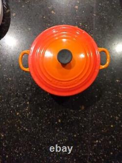 Vintage LE CREUSET orange #22 Round Dutch Oven